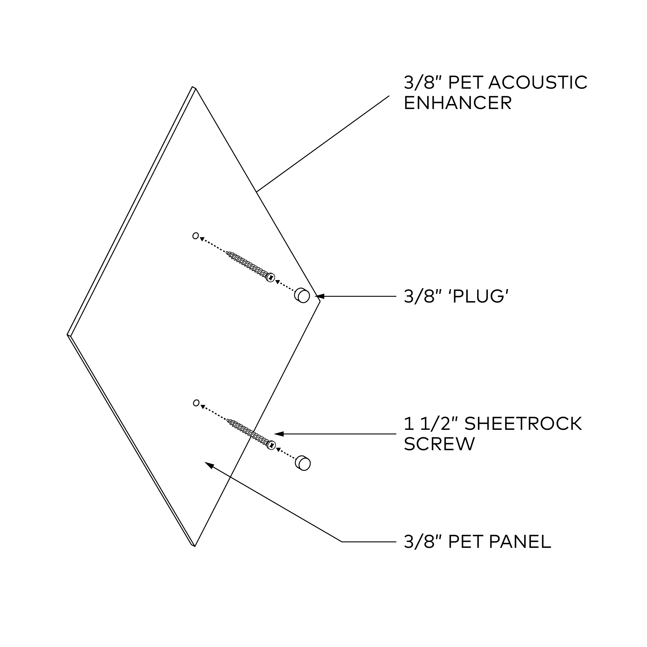 Diamond Mounting diagram-Screw