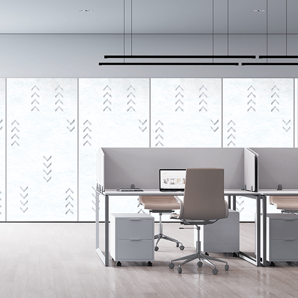 Mur acoustic wall-mounted panel in an open space