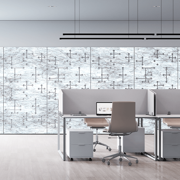 Mur acoustic wall-mounted panel in an open space