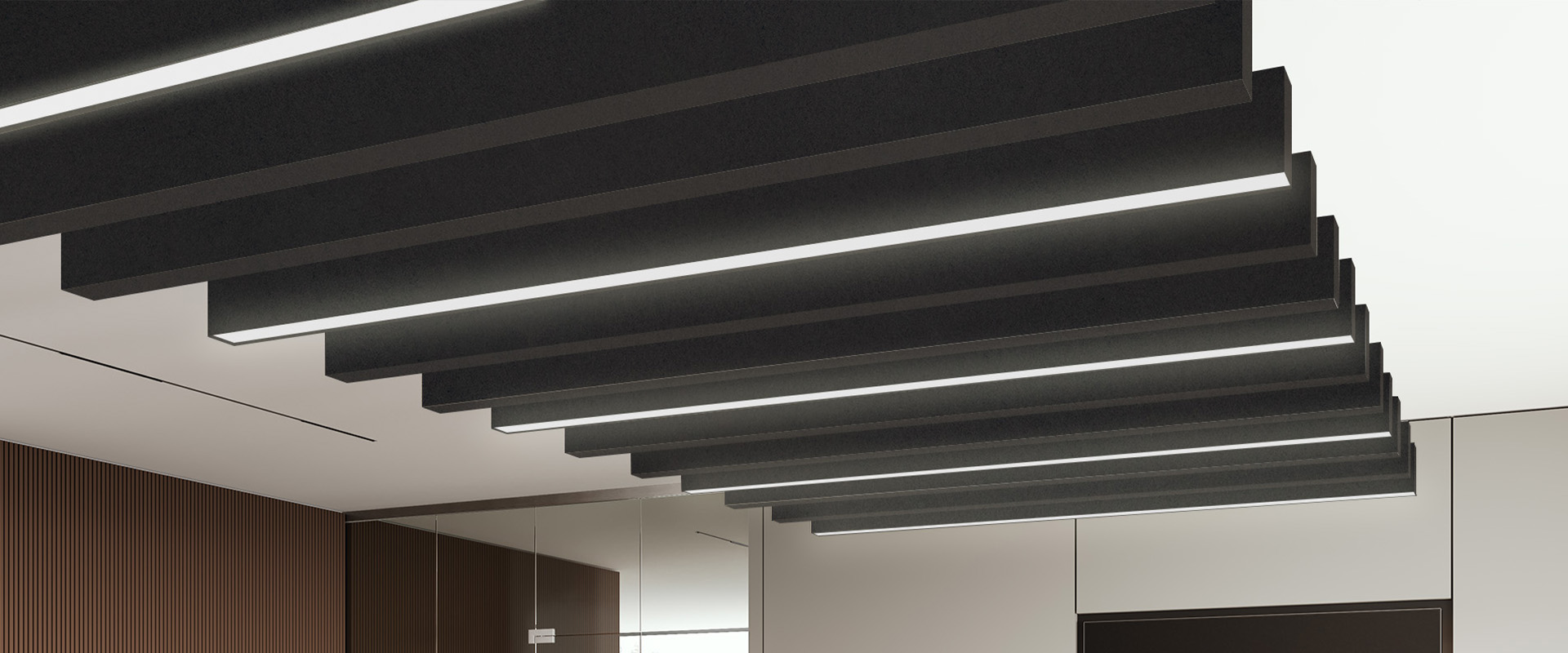 Joist LED Black Conference Room