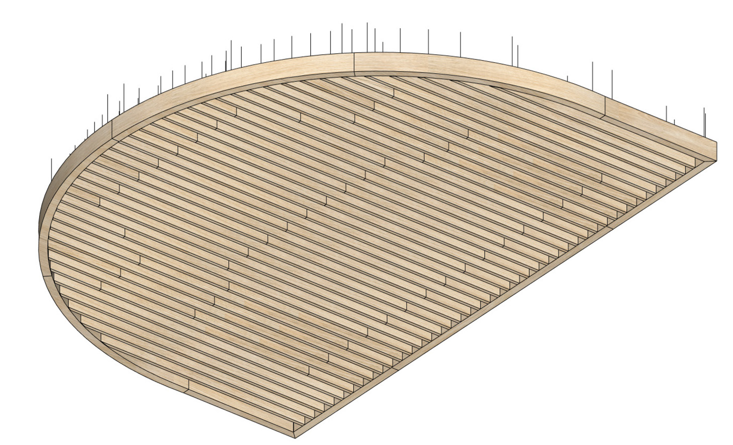 Custom Curved Frame Ceiling
