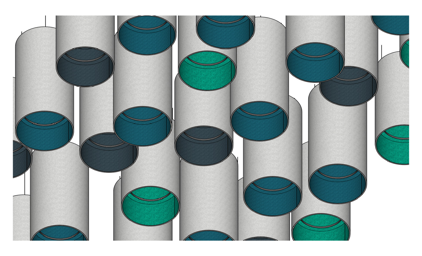Custom Cylinders Ceiling