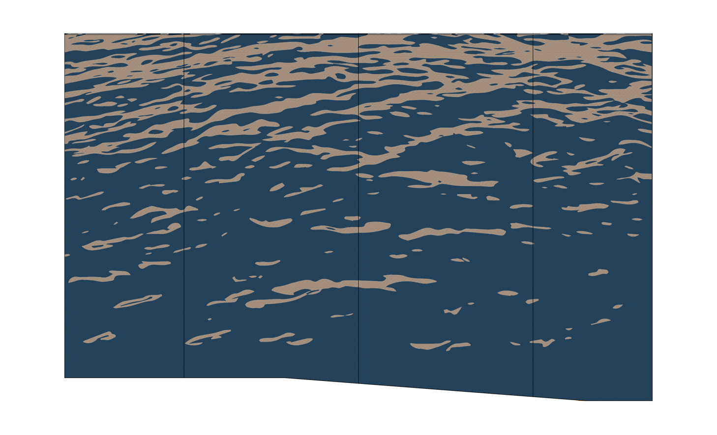 Custom Print Wall Marine Blue