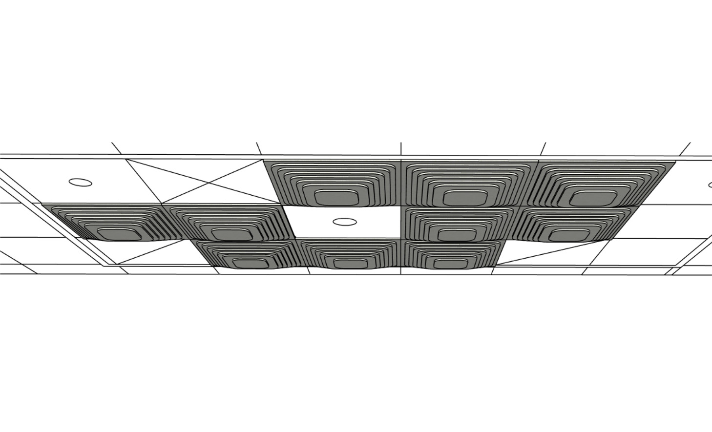 Custom Tiered Clouds Ceiling