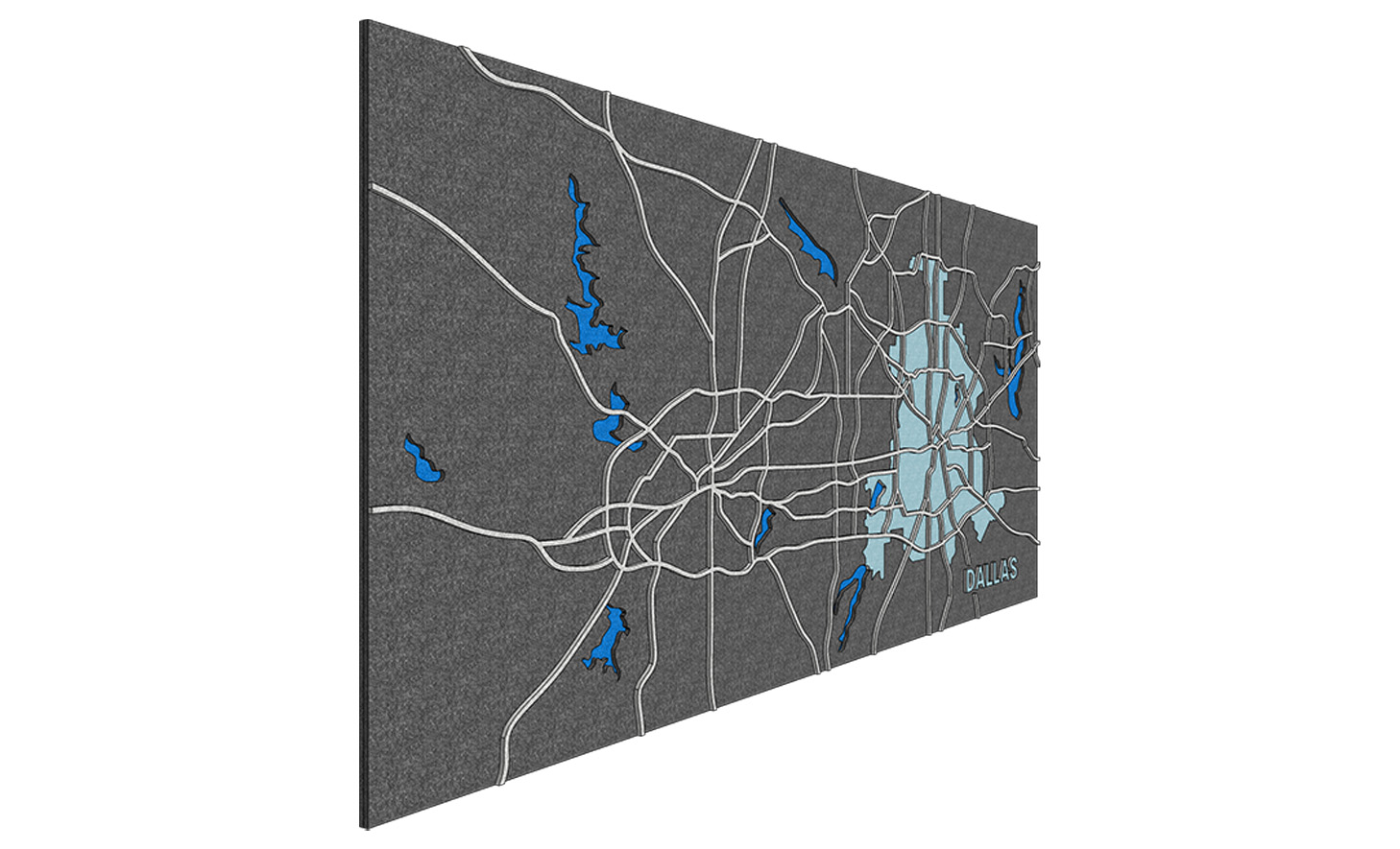 Dallas Map Custom Wall