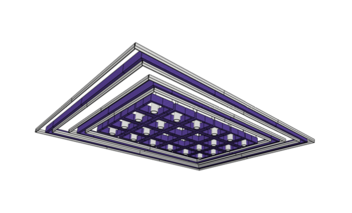 Slim Ceiling Baffles and Cylinders