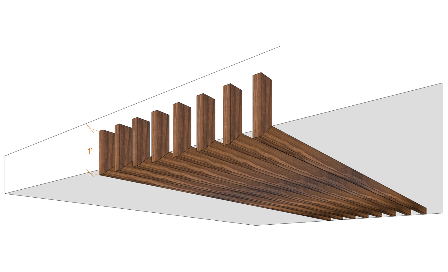 Creep Ceiling Dark Walnut
