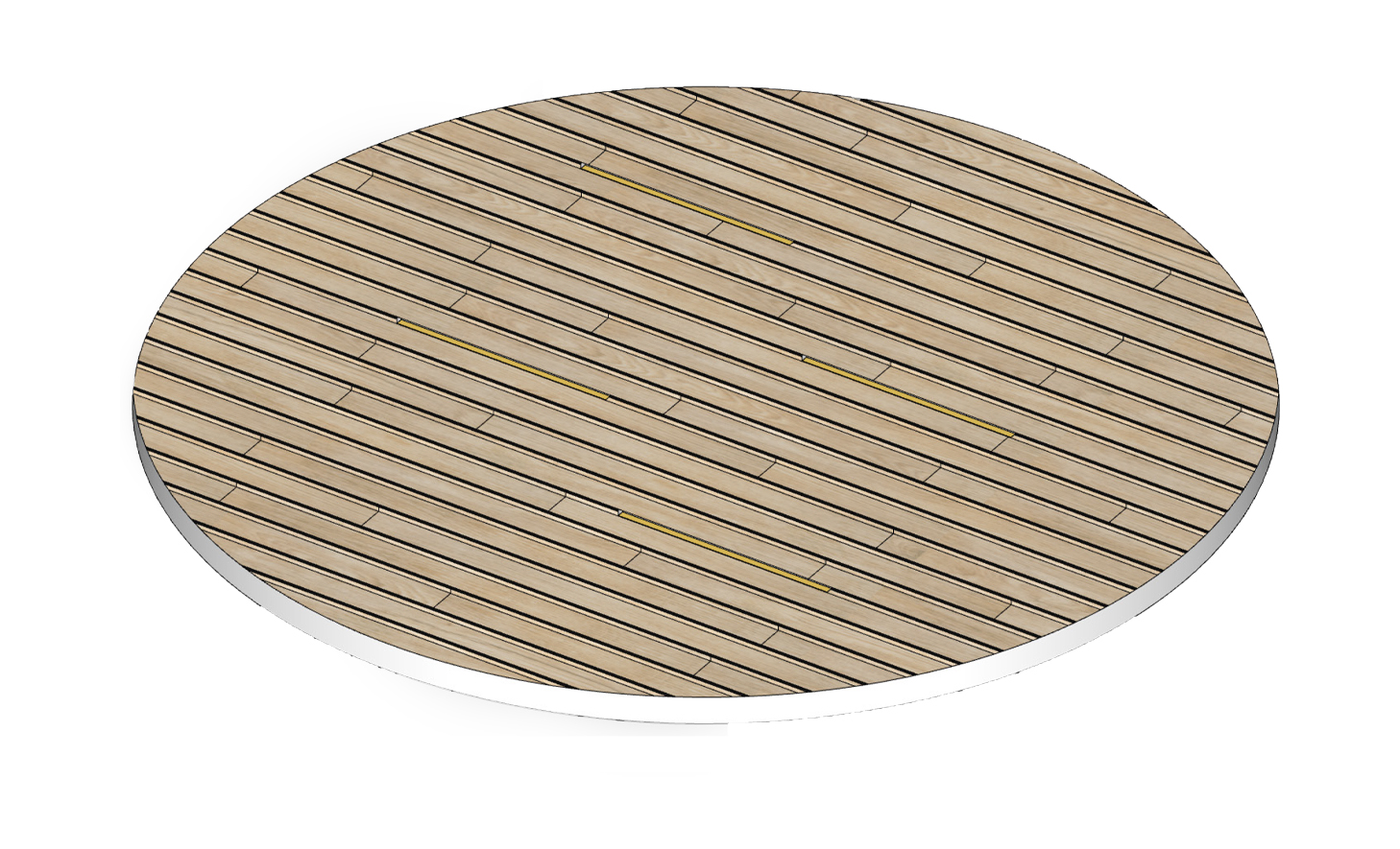 Custom Wood Slats Ceiling Baffles Circle