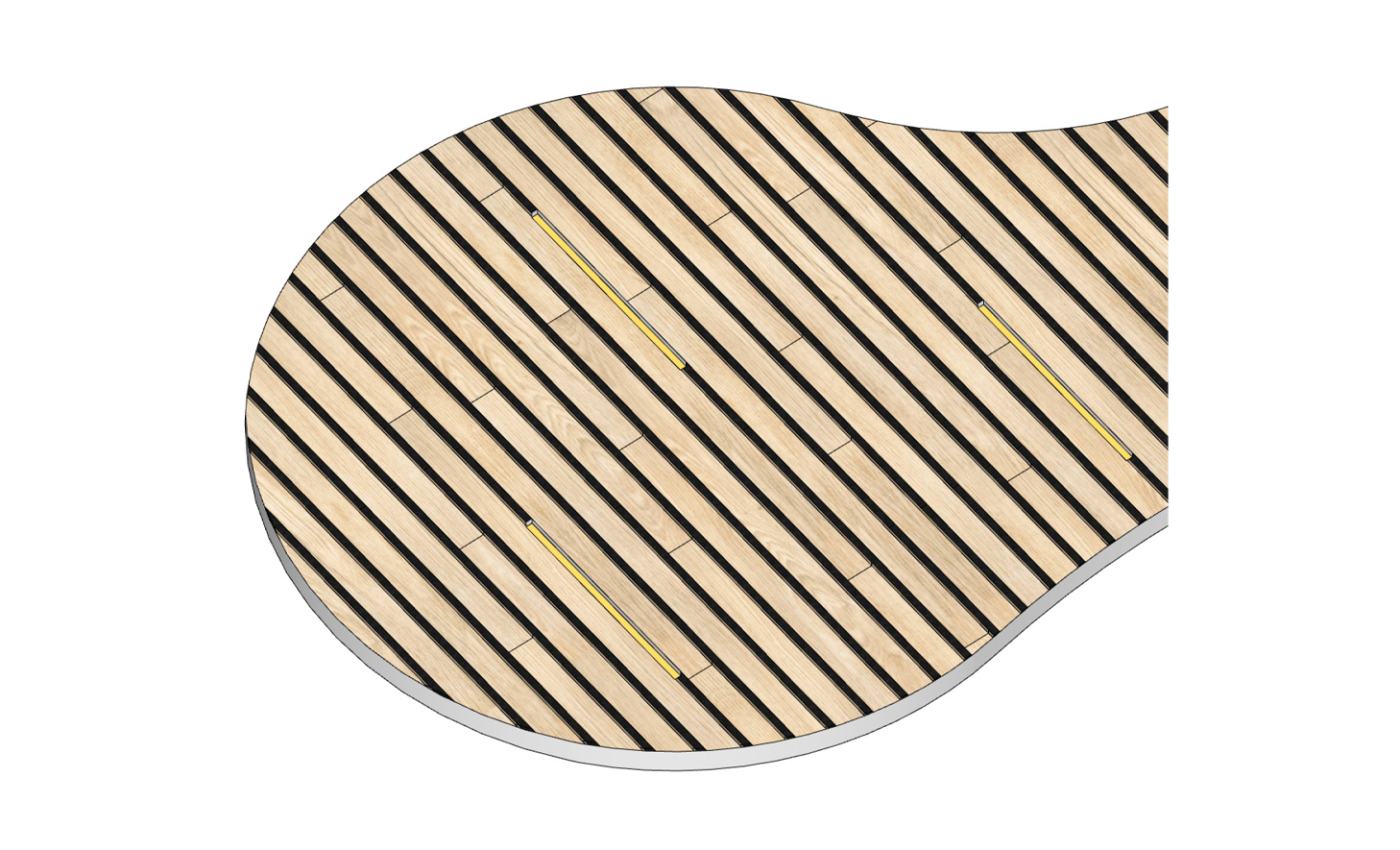 Custom Wood Slats Ceiling Baffles