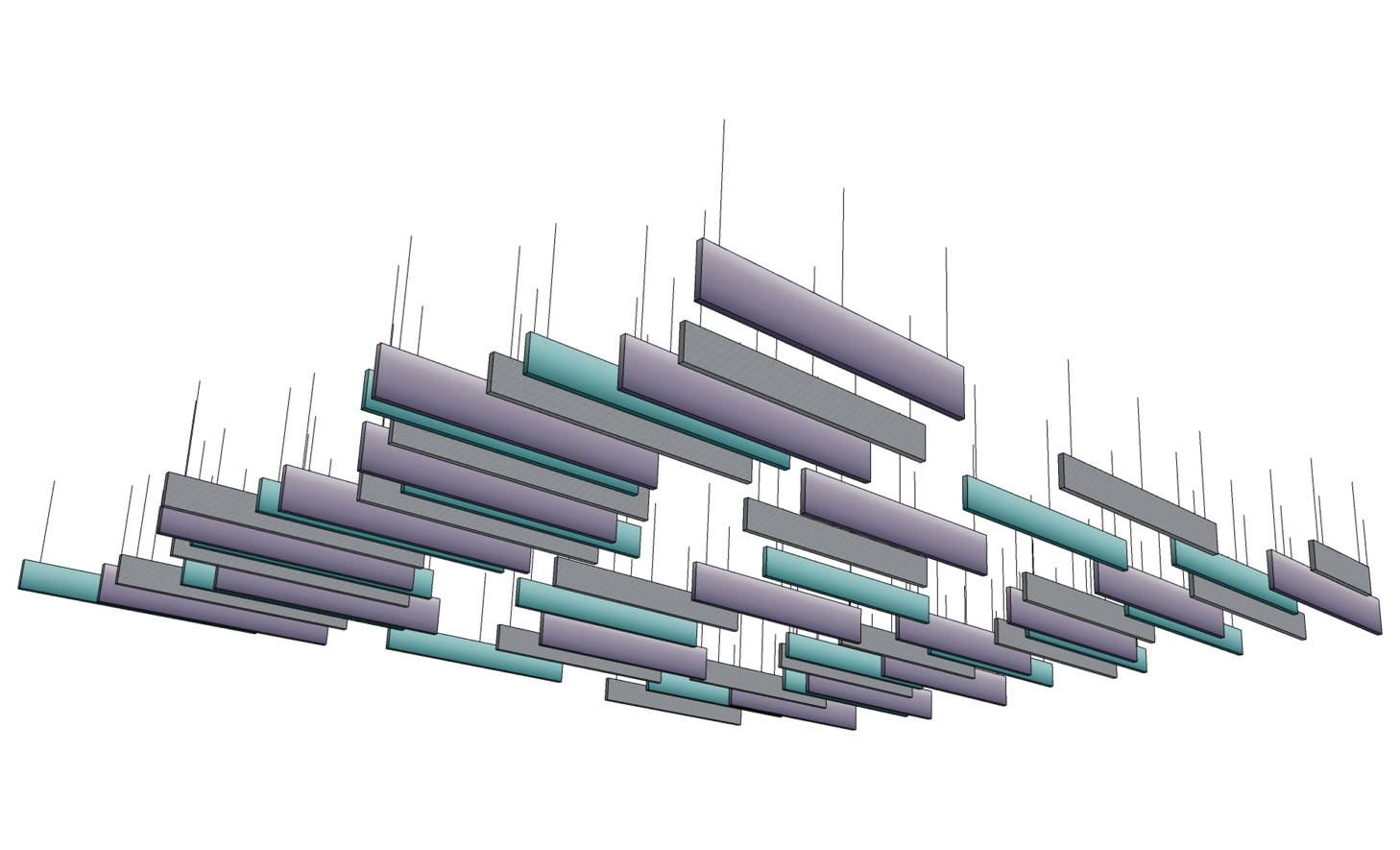 Ombre Ceiling Baffles